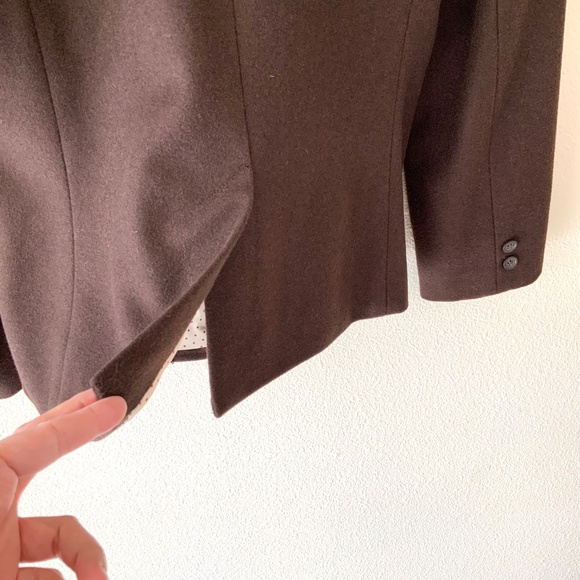 LIKE NEW! J Crew Wool Blazer Cropped Brown Womens Size Small - Picture 6 of 7